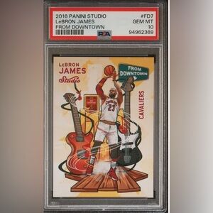 2016 psa gem mt 10 LeBron James Studio Wall Art - Vibrant Multi-Color Design